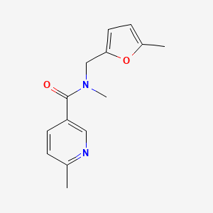 molecular formula C14H16N2O2 B7508590 N,6-dimethyl-N-[(5-methylfuran-2-yl)methyl]pyridine-3-carboxamide 
