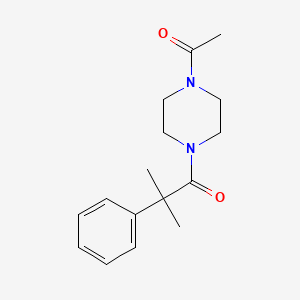 1-(4-Acetylpiperazin-1-yl)-2-methyl-2-phenylpropan-1-one