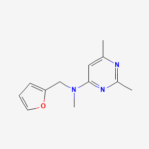 molecular formula C12H15N3O B7508639 N-(furan-2-ylmethyl)-N,2,6-trimethylpyrimidin-4-amine 