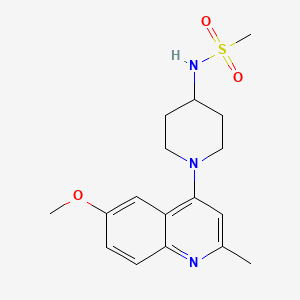molecular formula C17H23N3O3S B7508640 N-[1-(6-methoxy-2-methylquinolin-4-yl)piperidin-4-yl]methanesulfonamide 