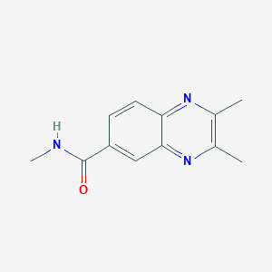 molecular formula C12H13N3O B7508641 N~6~,2,3-trimethyl-6-quinoxalinecarboxamide 