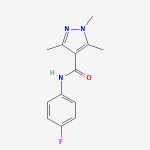 N-(4-fluorophenyl)-1,3,5-trimethylpyrazole-4-carboxamide