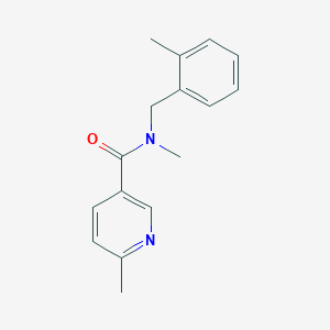 N,6-dimethyl-N-[(2-methylphenyl)methyl]pyridine-3-carboxamide