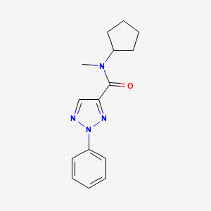 molecular formula C15H18N4O B7508703 N-cyclopentyl-N-methyl-2-phenyltriazole-4-carboxamide 