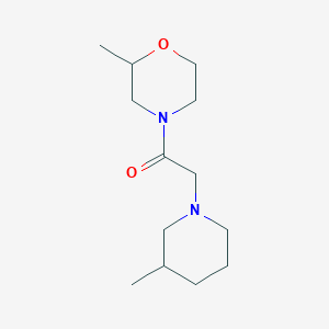 molecular formula C13H24N2O2 B7508749 1-(2-Methylmorpholin-4-yl)-2-(3-methylpiperidin-1-yl)ethanone 