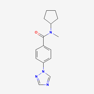 molecular formula C15H18N4O B7508785 N-cyclopentyl-N-methyl-4-(1,2,4-triazol-1-yl)benzamide 