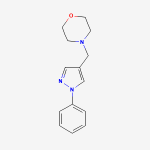 molecular formula C14H17N3O B7508837 4-[(1-Phenylpyrazol-4-yl)methyl]morpholine 