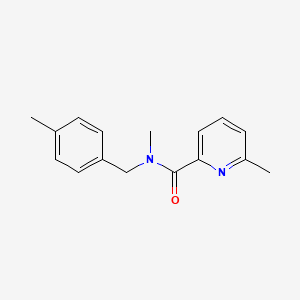 molecular formula C16H18N2O B7508875 N,6-dimethyl-N-[(4-methylphenyl)methyl]pyridine-2-carboxamide 