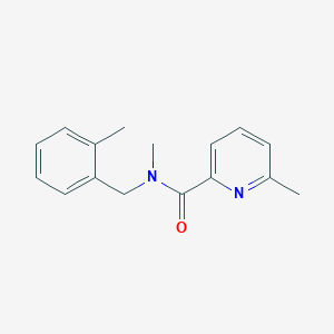 molecular formula C16H18N2O B7508876 N,6-dimethyl-N-[(2-methylphenyl)methyl]pyridine-2-carboxamide 