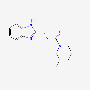 3-(1H-benzimidazol-2-yl)-1-(3,5-dimethylpiperidin-1-yl)propan-1-one