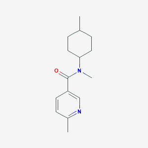 molecular formula C15H22N2O B7508899 N,6-dimethyl-N-(4-methylcyclohexyl)pyridine-3-carboxamide 