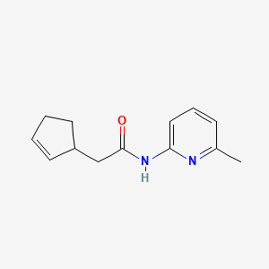 2-cyclopent-2-en-1-yl-N-(6-methylpyridin-2-yl)acetamide