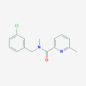 N-[(3-chlorophenyl)methyl]-N,6-dimethylpyridine-2-carboxamide