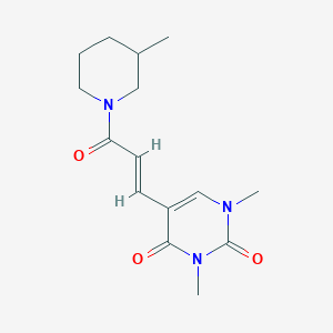 1,3-dimethyl-5-[(E)-3-(3-methylpiperidin-1-yl)-3-oxoprop-1-enyl]pyrimidine-2,4-dione