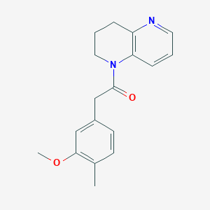 1-(3,4-dihydro-2H-1,5-naphthyridin-1-yl)-2-(3-methoxy-4-methylphenyl)ethanone