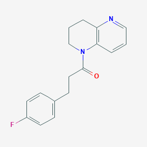 1-(3,4-dihydro-2H-1,5-naphthyridin-1-yl)-3-(4-fluorophenyl)propan-1-one