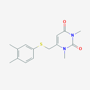 6-[(3,4-Dimethylphenyl)sulfanylmethyl]-1,3-dimethylpyrimidine-2,4-dione