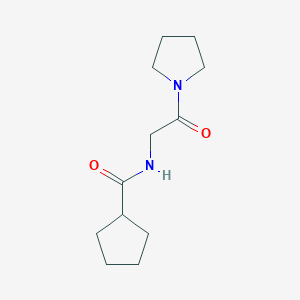 molecular formula C12H20N2O2 B7509112 N-(2-oxo-2-pyrrolidin-1-ylethyl)cyclopentanecarboxamide 