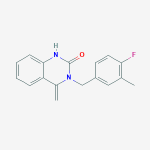 molecular formula C17H15FN2O B7509114 3-[(4-fluoro-3-methylphenyl)methyl]-4-methylidene-1H-quinazolin-2-one 