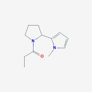 molecular formula C12H18N2O B7509171 1-[2-(1-Methylpyrrol-2-yl)pyrrolidin-1-yl]propan-1-one 