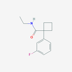 molecular formula C13H16FNO B7509181 N-ethyl-1-(3-fluorophenyl)cyclobutane-1-carboxamide 