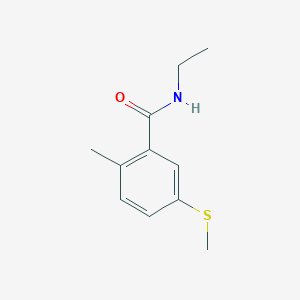 molecular formula C11H15NOS B7509189 N-ethyl-2-methyl-5-methylsulfanylbenzamide 