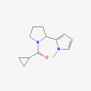 molecular formula C13H18N2O B7509235 Cyclopropyl-[2-(1-methylpyrrol-2-yl)pyrrolidin-1-yl]methanone 