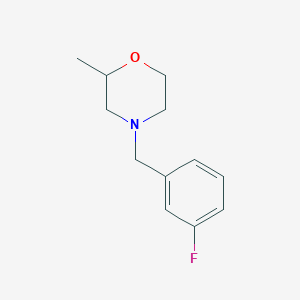 molecular formula C12H16FNO B7509246 4-[(3-Fluorophenyl)methyl]-2-methylmorpholine 