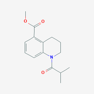 molecular formula C15H19NO3 B7509259 methyl 1-(2-methylpropanoyl)-3,4-dihydro-2H-quinoline-5-carboxylate 