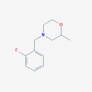 molecular formula C12H16FNO B7509273 4-[(2-Fluorophenyl)methyl]-2-methylmorpholine 