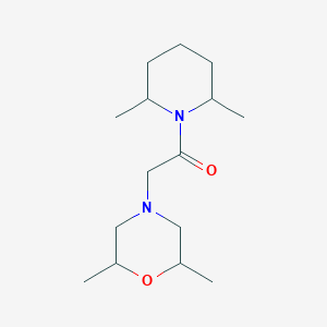 molecular formula C15H28N2O2 B7509284 2-(2,6-Dimethylmorpholin-4-yl)-1-(2,6-dimethylpiperidin-1-yl)ethanone 