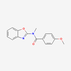 molecular formula C16H14N2O3 B7509301 N-(1,3-benzoxazol-2-yl)-4-methoxy-N-methylbenzamide 