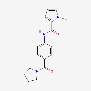 molecular formula C17H19N3O2 B7509313 1-methyl-N-[4-(pyrrolidine-1-carbonyl)phenyl]pyrrole-2-carboxamide 