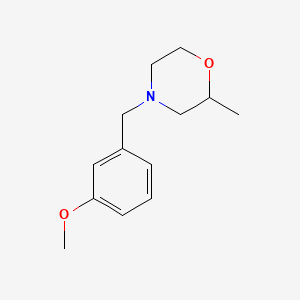 molecular formula C13H19NO2 B7509353 Methyl 3-[(2-methyl-4-morpholinyl)methyl]phenyl ether 