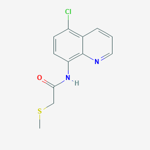 molecular formula C12H11ClN2OS B7509363 N-(5-chloroquinolin-8-yl)-2-methylsulfanylacetamide 