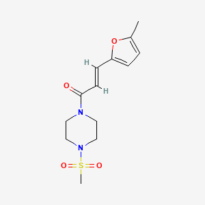 molecular formula C13H18N2O4S B7509370 (E)-3-(5-methylfuran-2-yl)-1-(4-methylsulfonylpiperazin-1-yl)prop-2-en-1-one 