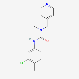 molecular formula C15H16ClN3O B7509383 3-(3-Chloro-4-methylphenyl)-1-methyl-1-(pyridin-4-ylmethyl)urea 
