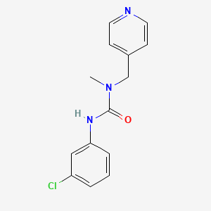 molecular formula C14H14ClN3O B7509389 3-(3-Chlorophenyl)-1-methyl-1-(pyridin-4-ylmethyl)urea 
