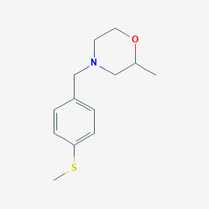molecular formula C13H19NOS B7509408 2-Methyl-4-[(4-methylsulfanylphenyl)methyl]morpholine 