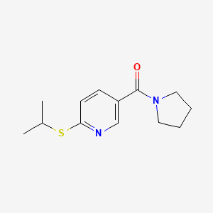 molecular formula C13H18N2OS B7509415 (6-Propan-2-ylsulfanylpyridin-3-yl)-pyrrolidin-1-ylmethanone 