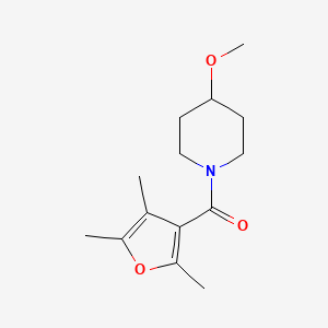molecular formula C14H21NO3 B7509429 (4-Methoxypiperidin-1-yl)-(2,4,5-trimethylfuran-3-yl)methanone 