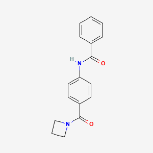 molecular formula C17H16N2O2 B7509436 N-[4-(azetidine-1-carbonyl)phenyl]benzamide 