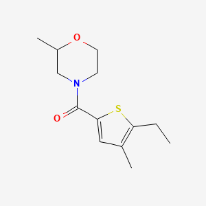 molecular formula C13H19NO2S B7509499 (5-Ethyl-4-methylthiophen-2-yl)-(2-methylmorpholin-4-yl)methanone 