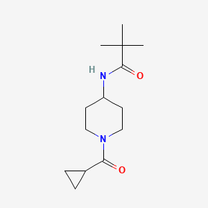 molecular formula C14H24N2O2 B7509547 N-[1-(cyclopropanecarbonyl)piperidin-4-yl]-2,2-dimethylpropanamide 