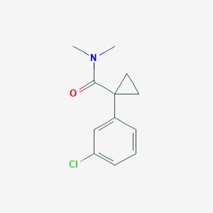 molecular formula C12H14ClNO B7509584 1-(3-chlorophenyl)-N,N-dimethylcyclopropane-1-carboxamide 