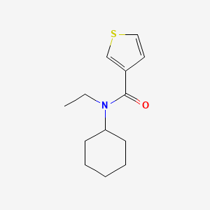 molecular formula C13H19NOS B7509586 N-cyclohexyl-N-ethylthiophene-3-carboxamide 