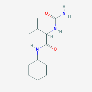 molecular formula C12H23N3O2 B7509613 2-(carbamoylamino)-N-cyclohexyl-3-methylbutanamide 