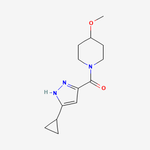molecular formula C13H19N3O2 B7509630 (5-cyclopropyl-1H-pyrazol-3-yl)-(4-methoxypiperidin-1-yl)methanone 