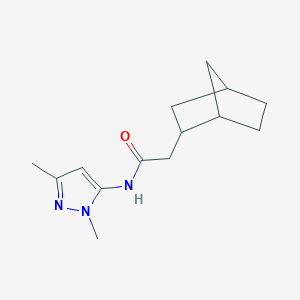 molecular formula C14H21N3O B7509634 2-(2-bicyclo[2.2.1]heptanyl)-N-(2,5-dimethylpyrazol-3-yl)acetamide 