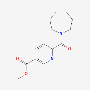 molecular formula C14H18N2O3 B7509648 Methyl 6-(azepane-1-carbonyl)pyridine-3-carboxylate 